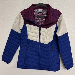 Columbia Size S Powder Lite Color Blocked Jacket Omni Heat Thermal Reflective